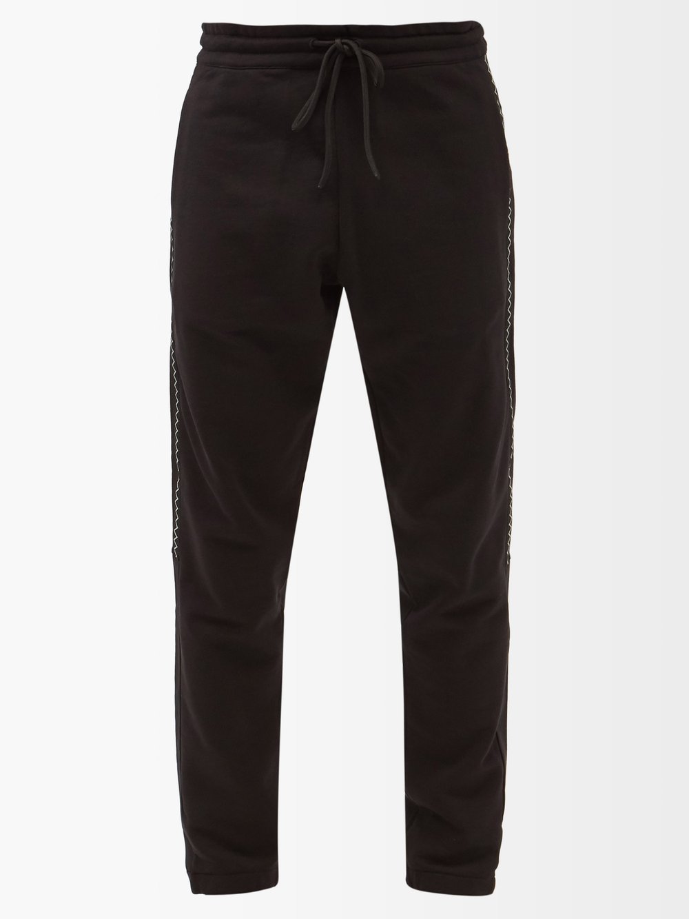 черные спортивные брюки с логотипом box dsquared2 черный Спортивные брюки из хлопкового джерси со светоотражающим зигзагом Moncler, черный