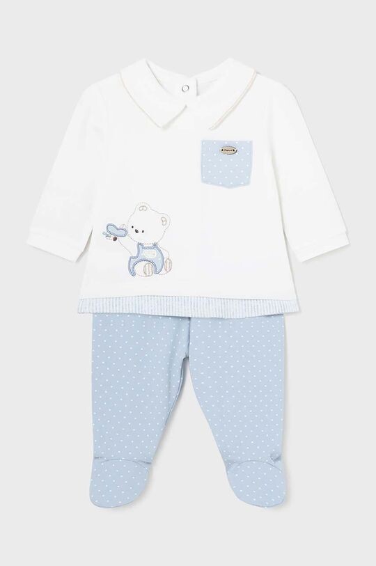 

Детский комплект из смесового льна Mayoral Newborn, синий
