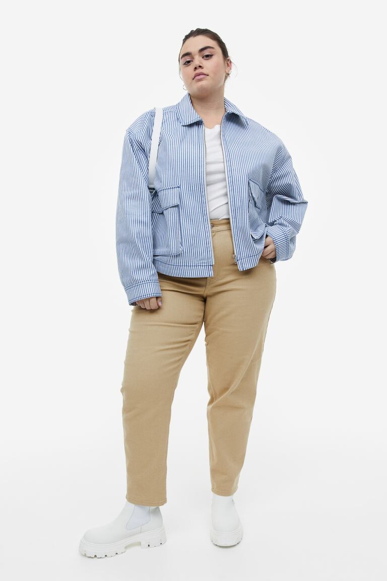

Твиловые брюки H&M+ Mom Loose Fit H&M