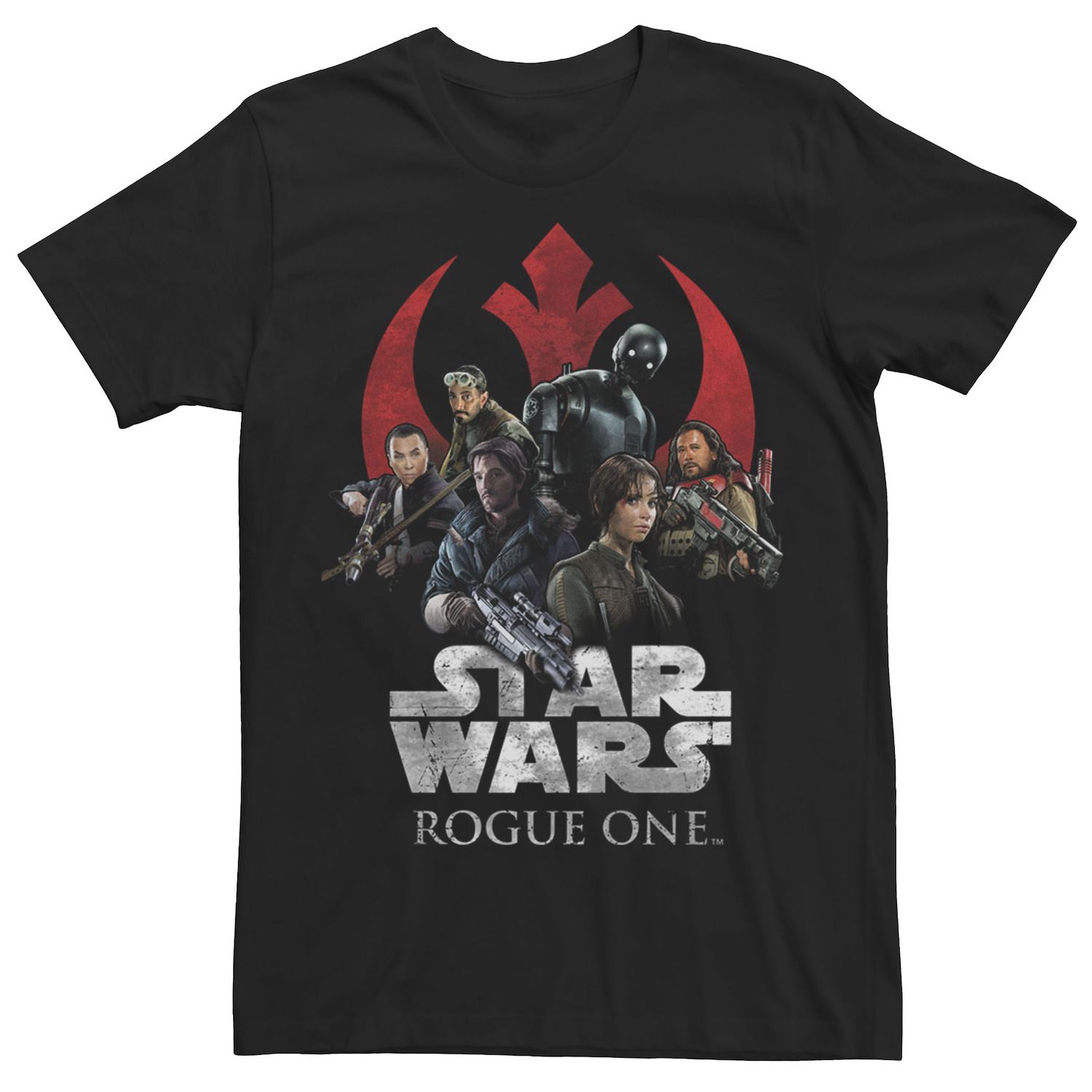 Мужская футболка с логотипом Rogue One Rebellion Groupshot Star Wars мужская красная футболка с логотипом rogue one rogue one star wars