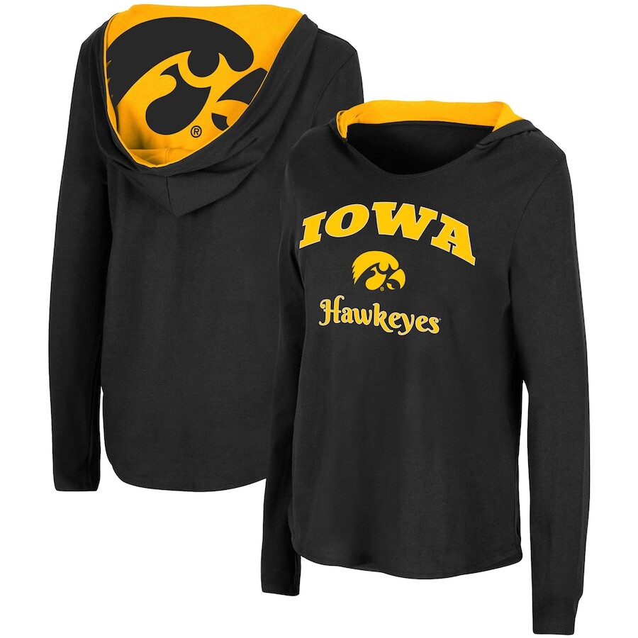 

Футболка с длинным рукавом Colosseum Iowa Hawkeyes, черный