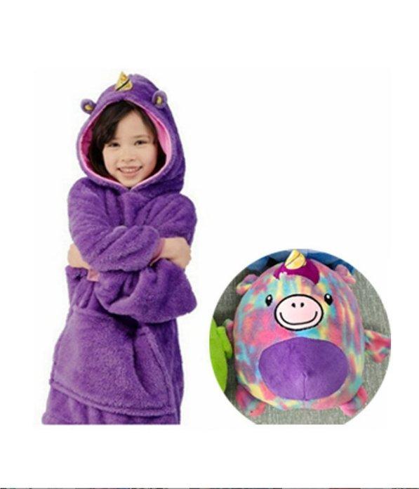 Детская толстовка с капюшоном Appdly Pet Snuggle превращается в мягкую игрушку Leaper, фиолетовый мягкая игрушка стич 50см