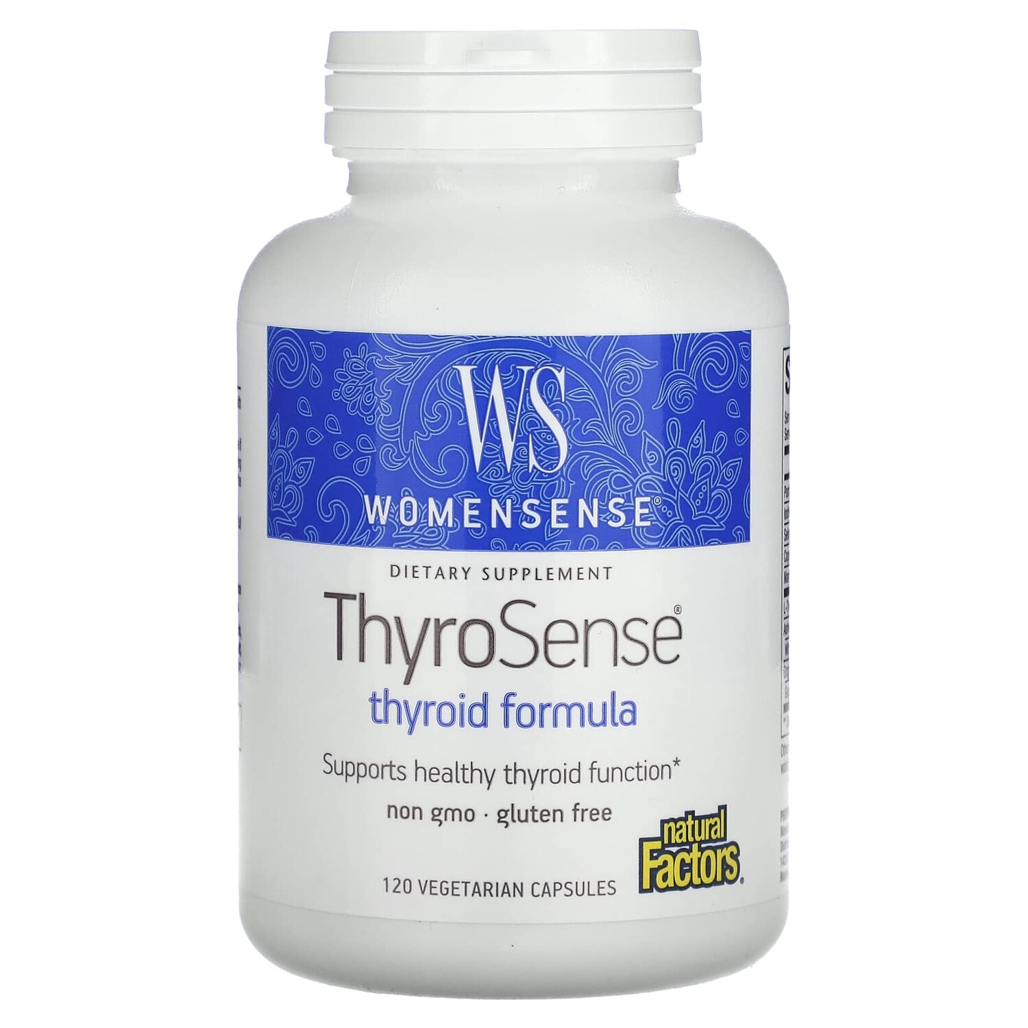 

WomenSense, ThyroSense, средство для щитовидной железы, 120 вегетарианских капсул, Natural Factors