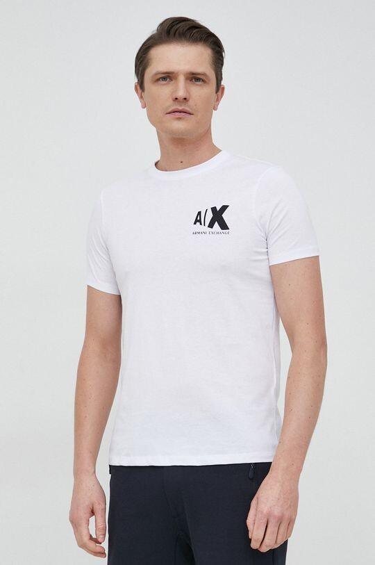 

Хлопковая футболка Armani Exchange, белый