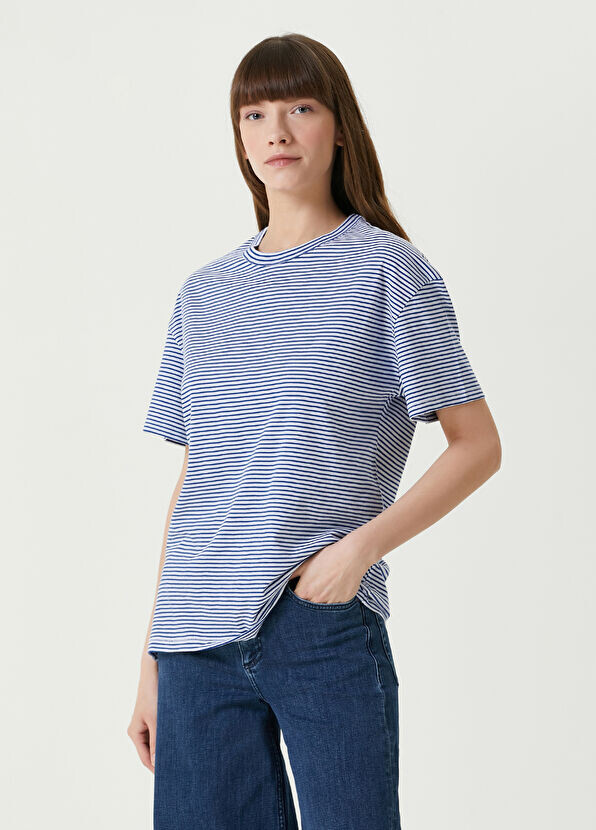 

Полосатая футболка Mini Slub Rag&Bone, синий
