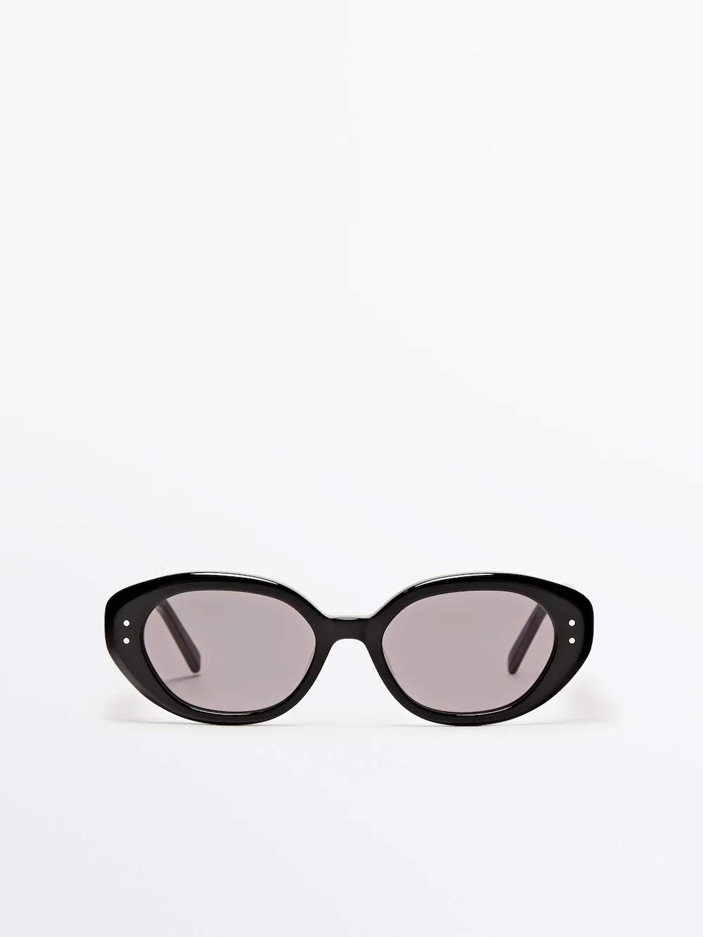 

Овальные солнцезащитные очки Massimo Dutti, черный