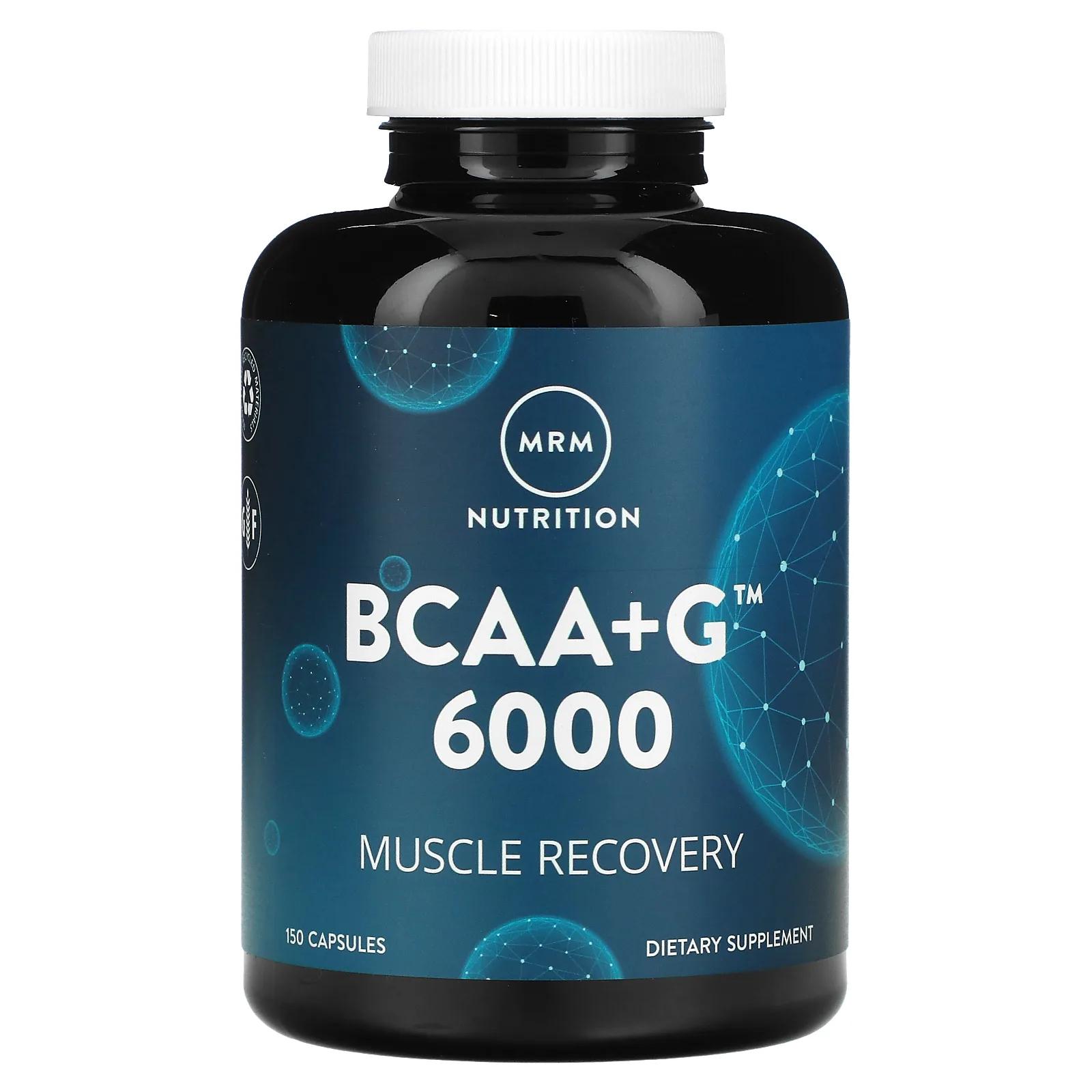 MRM BCAA+G 6000 150 капсул mrm nutrition nutrition bcaa и g 6000 150 капсул