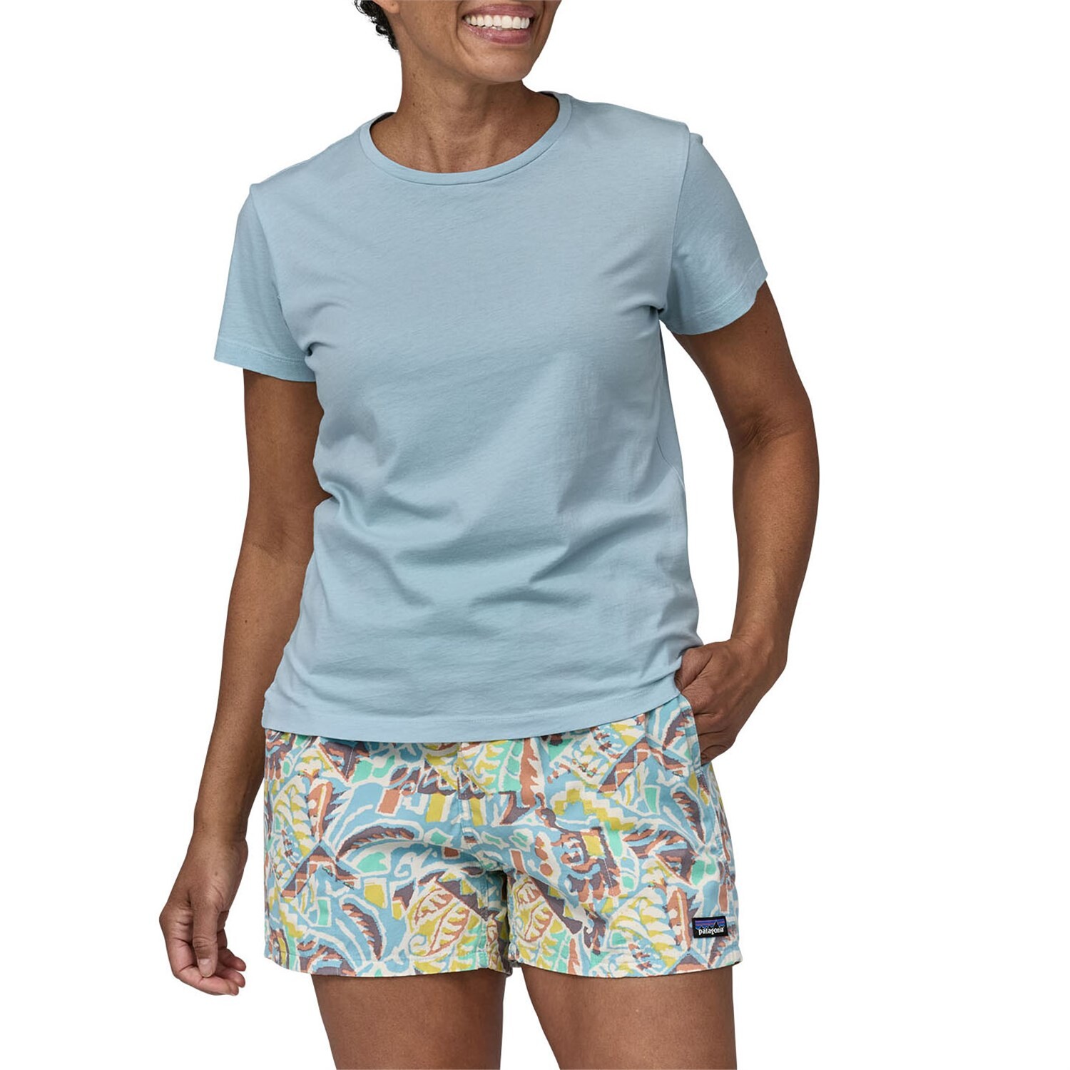 

Футболка Patagonia Regenerative Organic Certified Cotton, цвет Steam Blue