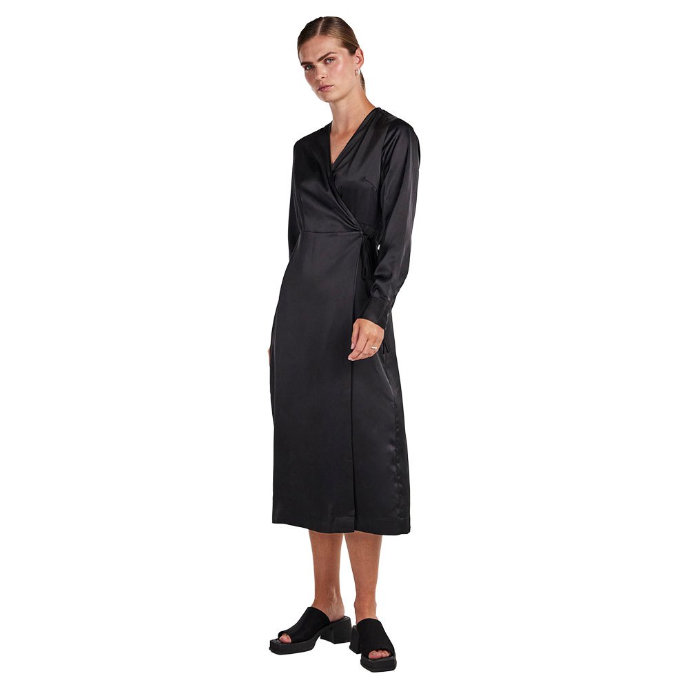 Длинное платье Yas Pella Long Sleeve, черный