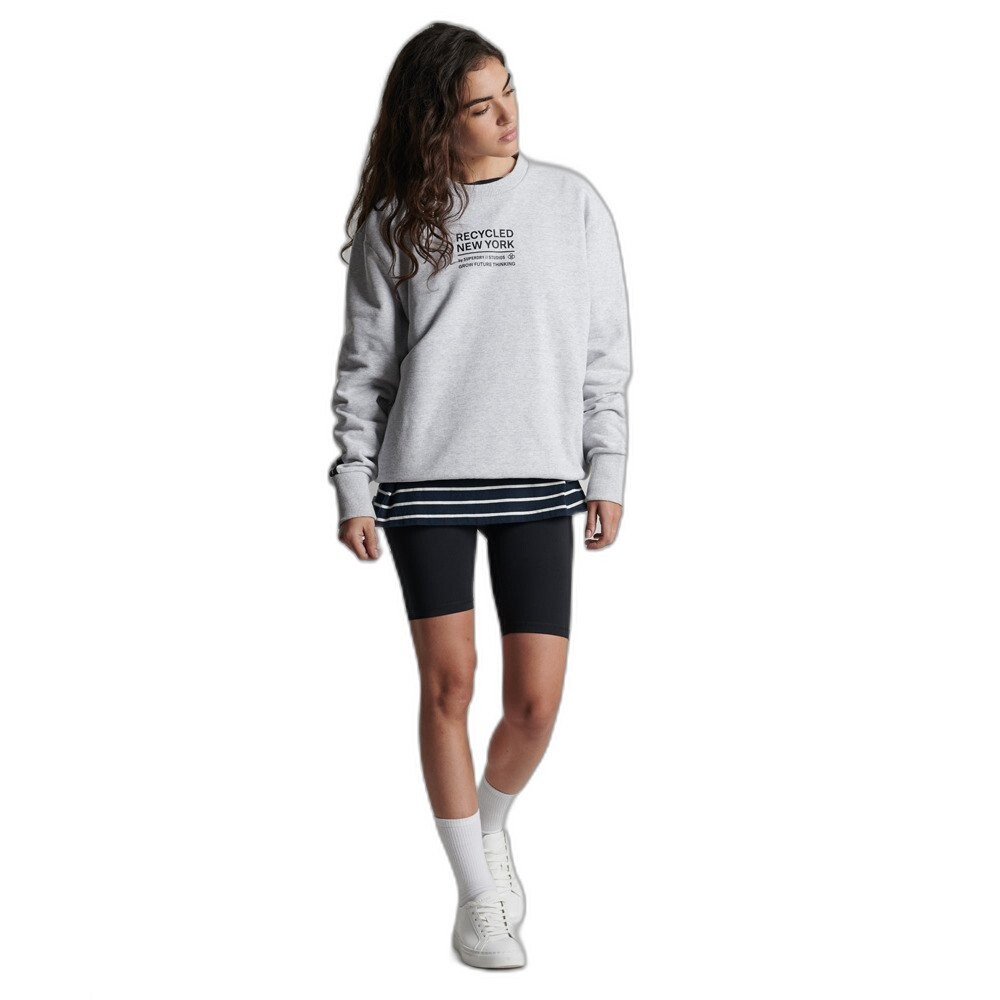 

Толстовка Superdry Studios Rcycl City Crew, серый