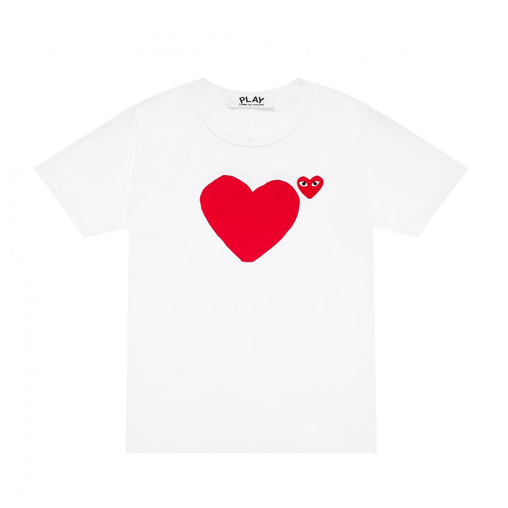 

Белая футболка с вышивкой в виде сердца Comme Des Garcon, белый