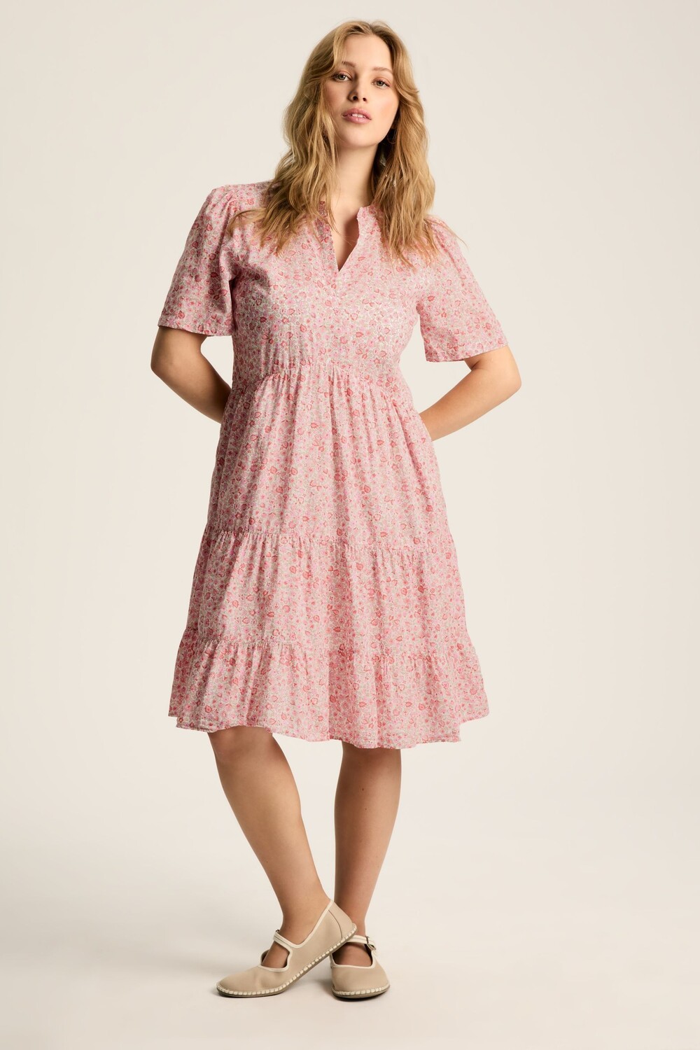 

Платье Ариэлла из хлопка Joules, розовый