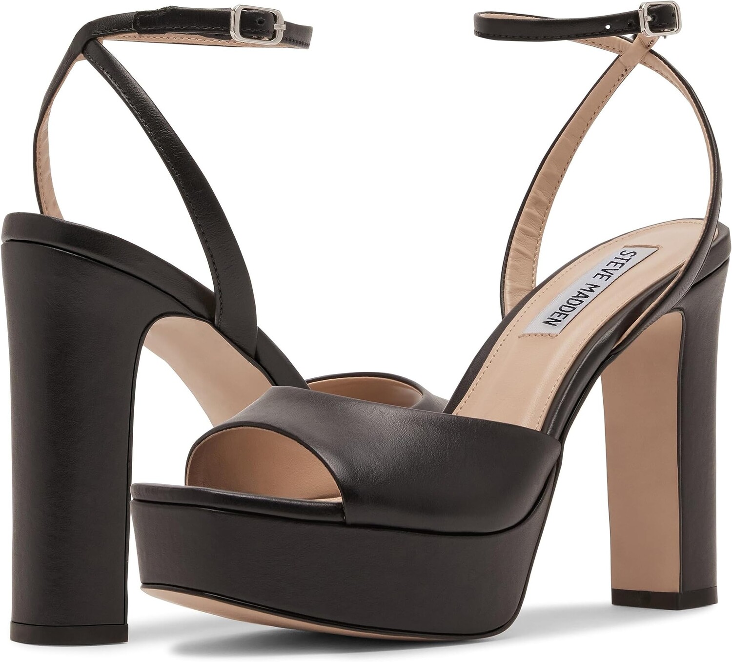 

Босоножки Assured Steve Madden, черная кожа