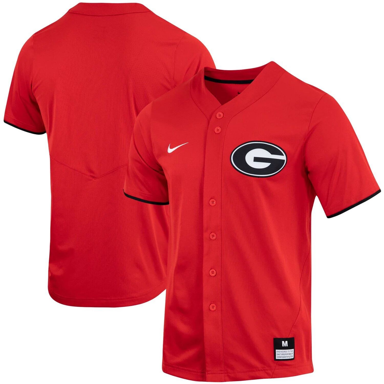 

Мужская красная бейсбольная майка на пуговицах Red Georgia Bulldogs Nike, Красный