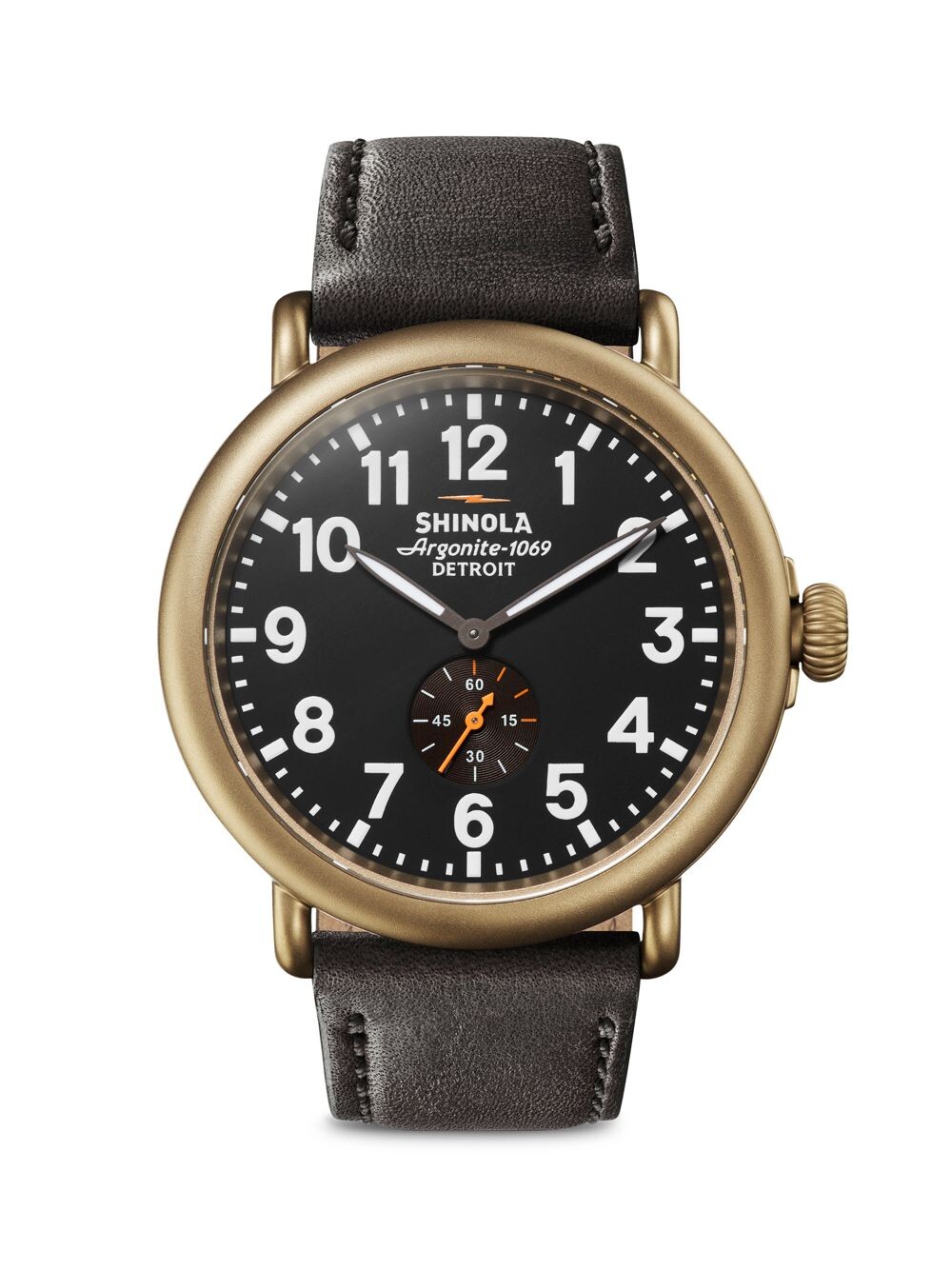 

Часы Runwell Sub Second с кожаным ремешком Shinola, черный