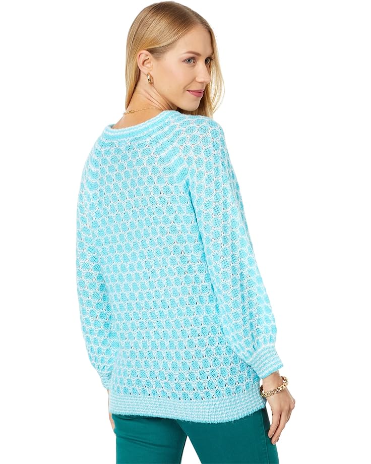 Свитер Lilly Pulitzer Corabelle Sweater, цвет Turquoise Shore Honeycomb цена и фото