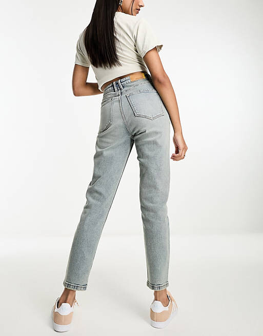 

Грязные узкие джинсы Stradivarius Mom