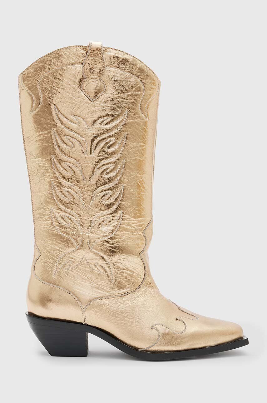 

Ковбойские сапоги AllSaints Dolly Boot, золотой