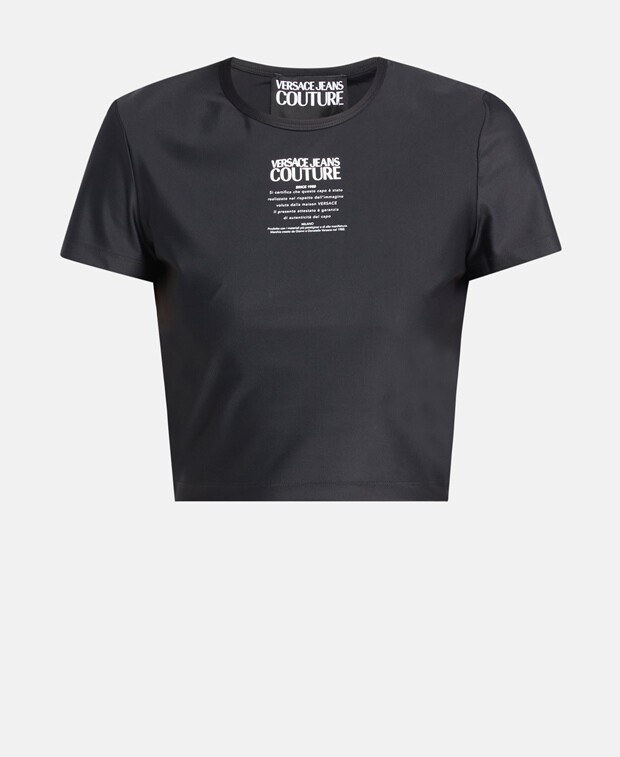 

Укороченный топ Versace Jeans Couture, черный
