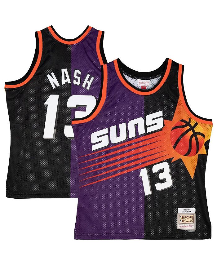 

Мужская футболка Steve Nash Purple, Black Phoenix Suns Big and Tall Hardwood Classics 1996-97 Split Swingman Mitchell & Ness, фиолетовый