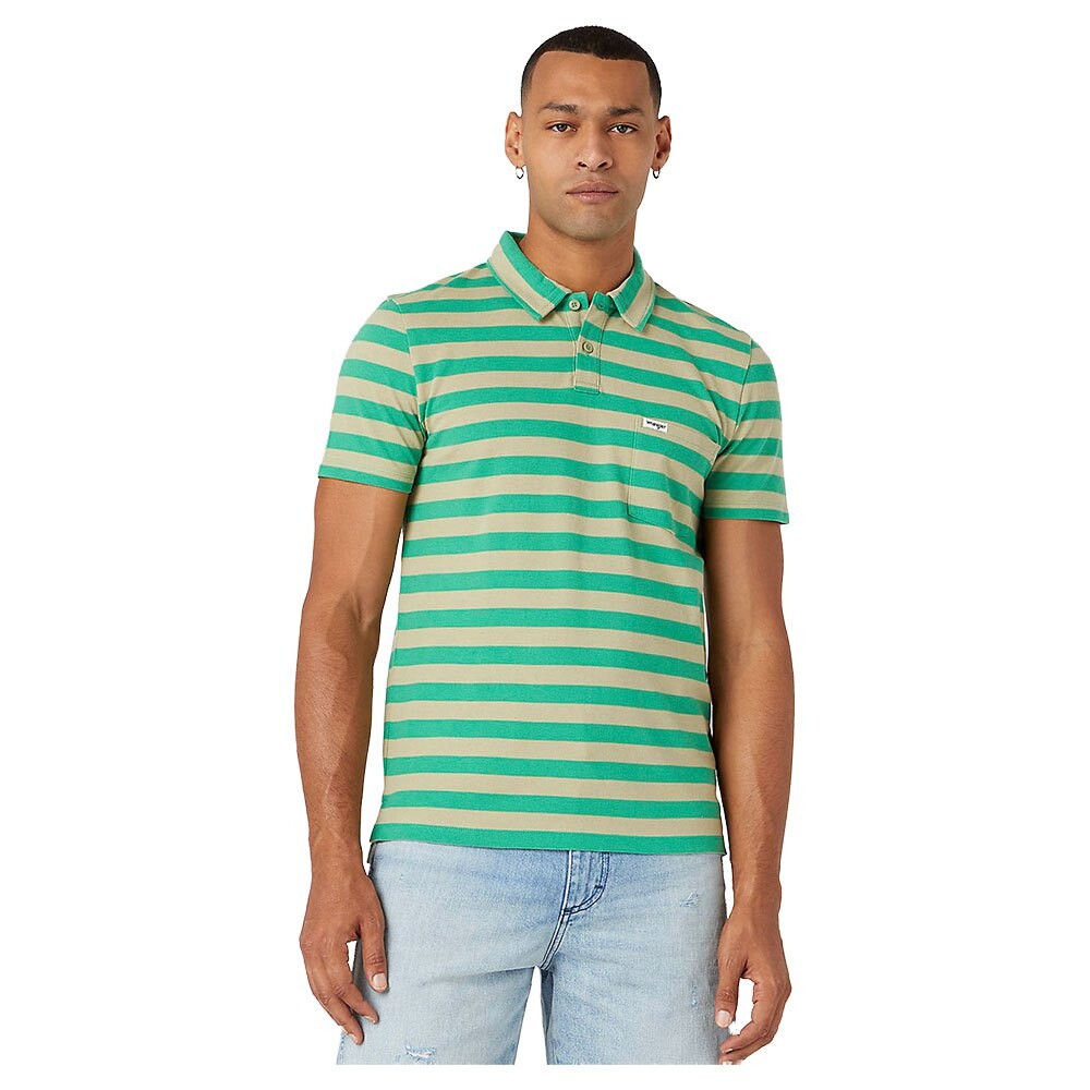 

Поло с коротким рукавом Wrangler Stripe Regular, зеленый