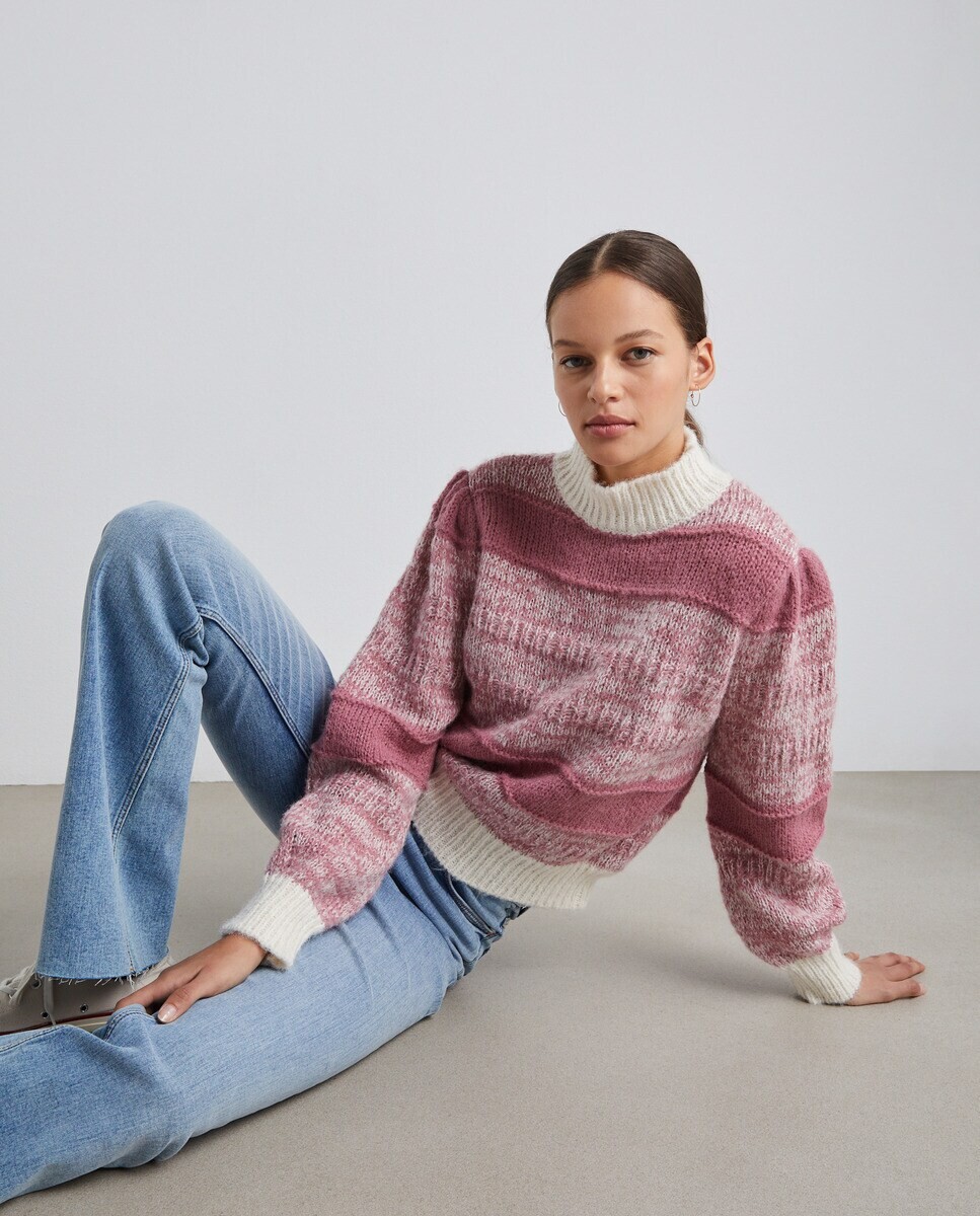 

Фэнтезийный женский свитер с рукавами-фонариками Easy Wear, розовый