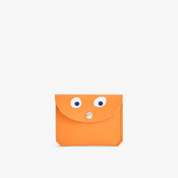 Кожаный кошелек Google Eye с передним клапаном Ark Colour Design, оранжевый