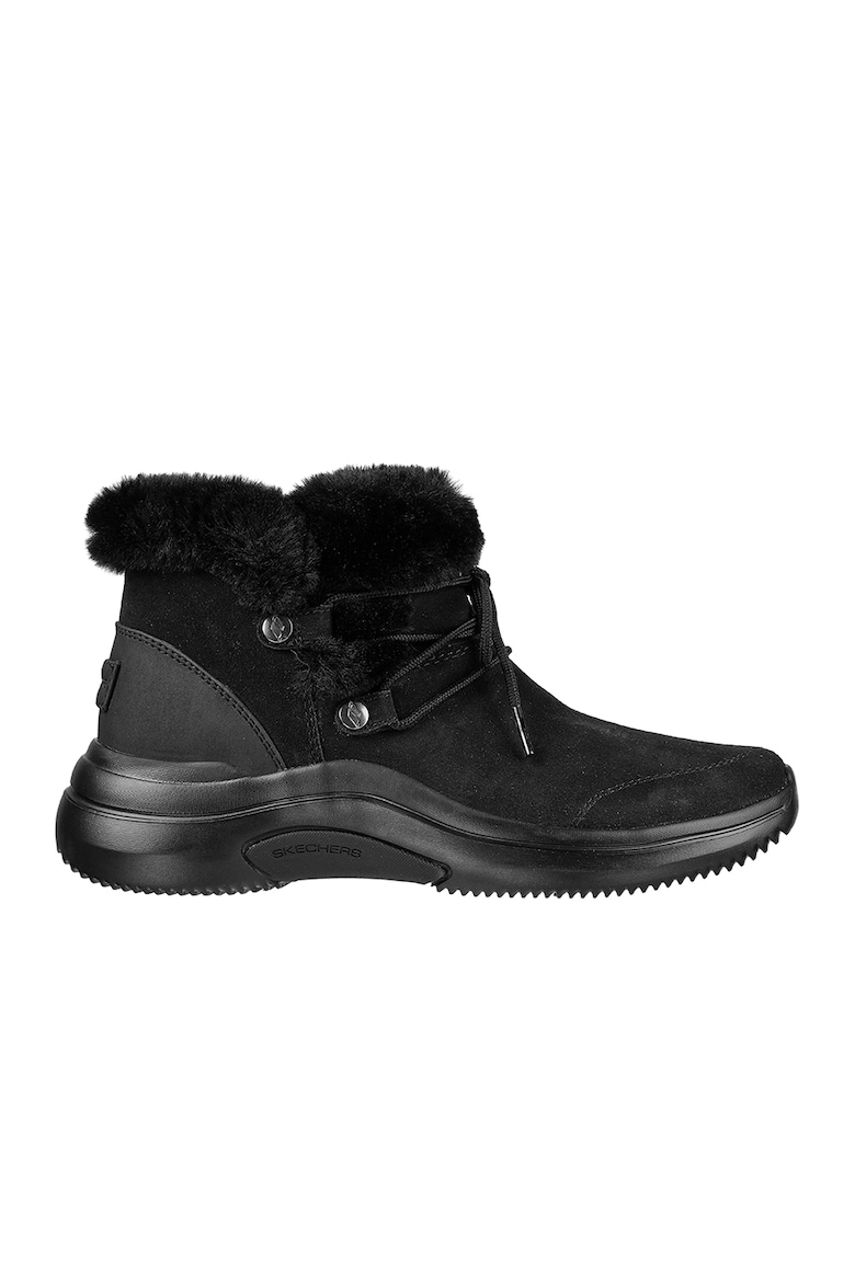 Повседневные замшевые ботинки на шнуровке Midtown Skechers, черный замшевые ботинки on the go midtown с эко пухом skechers черный