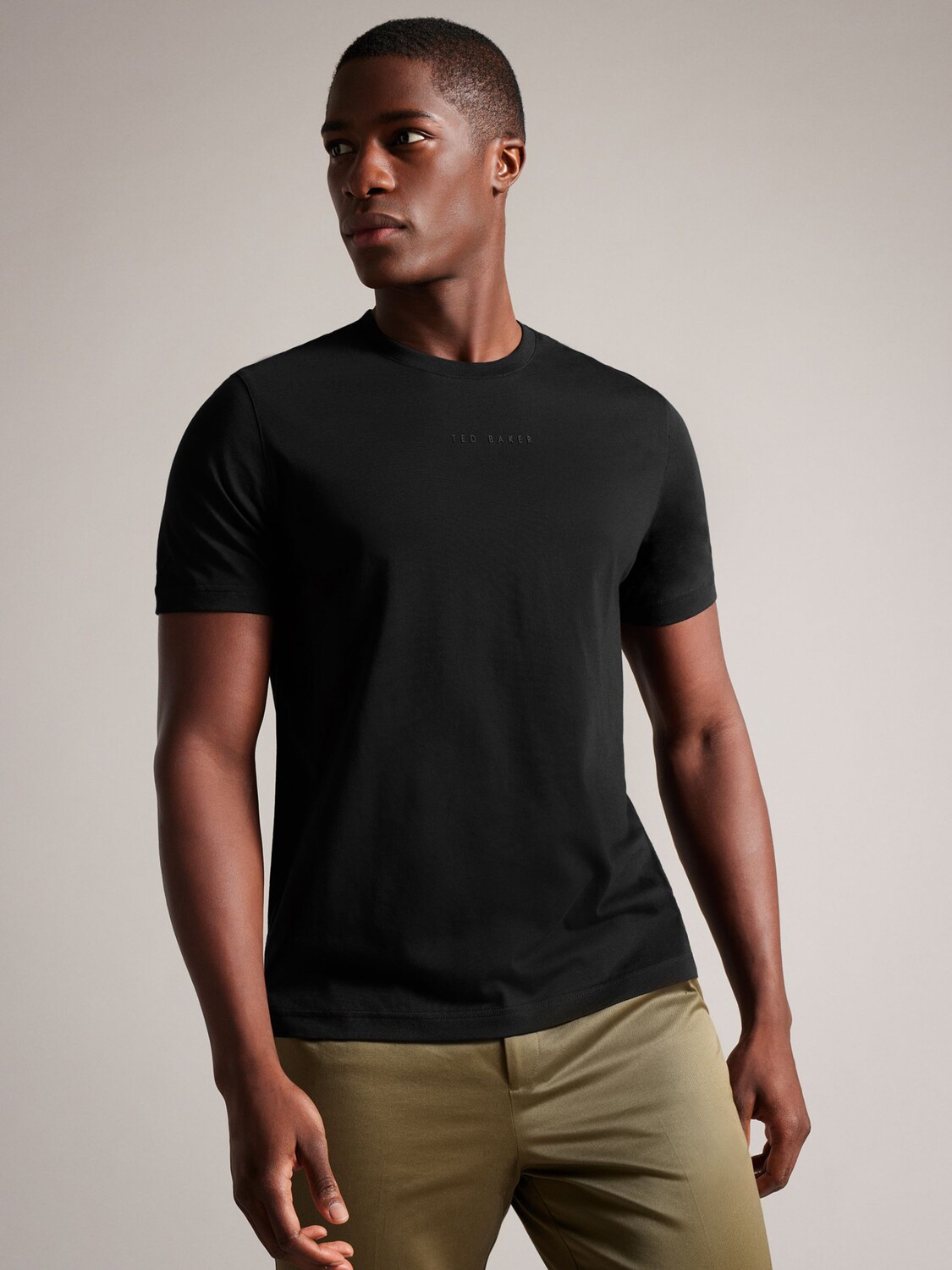 

Футболка с логотипом Ted Baker Wilkin, черная, Черный