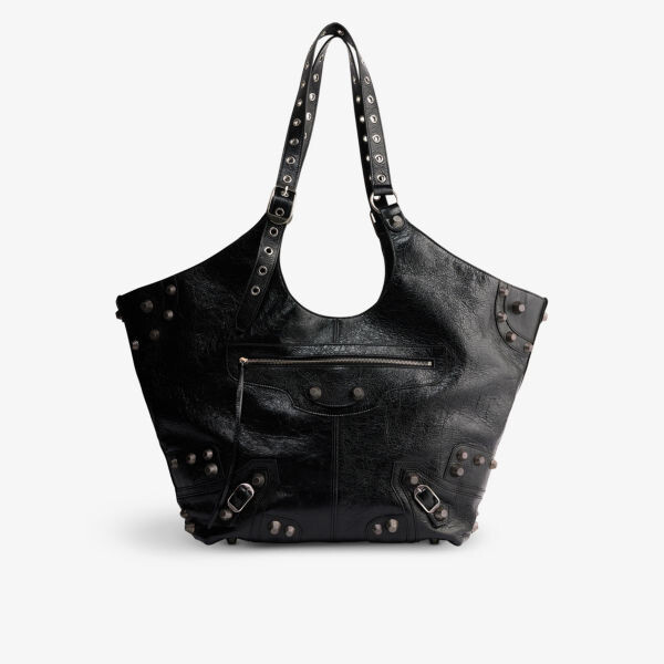 

Кожаная сумка-тоут Le Cagole Balenciaga, черный
