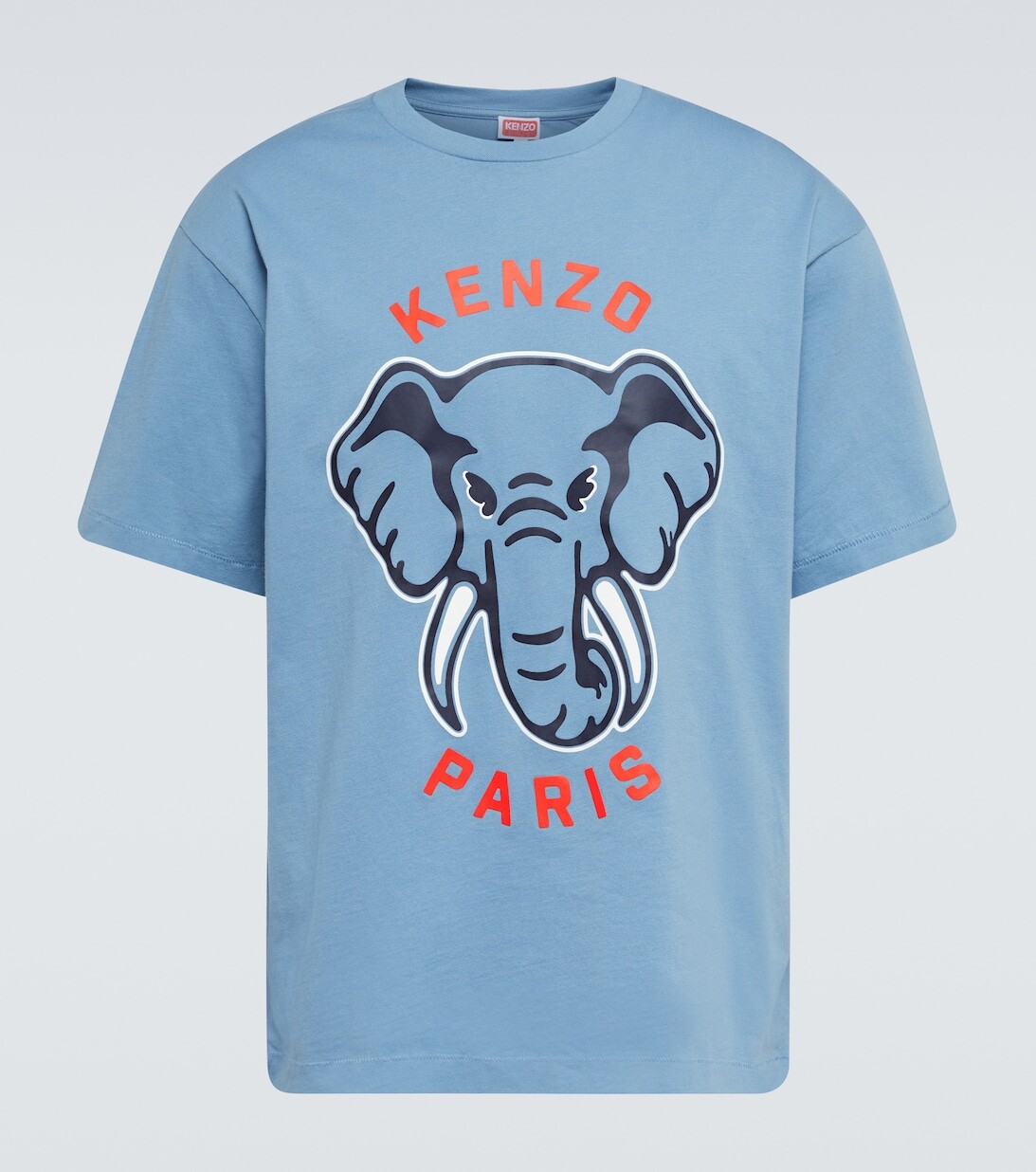

Футболка из хлопкового джерси с логотипом Kenzo, синий