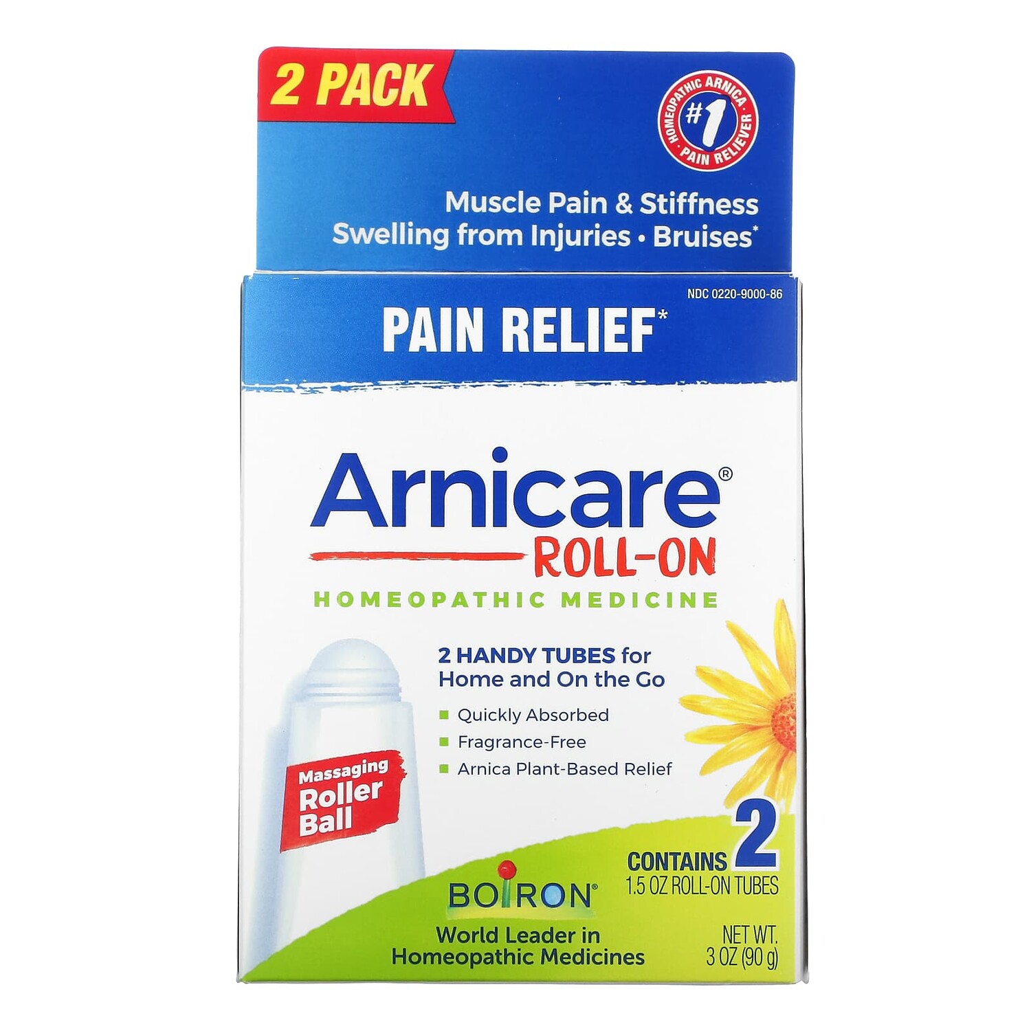 

Arnicare, шариковое обезболивающее, 2 тюбика, по 1,5 унции, Boiron