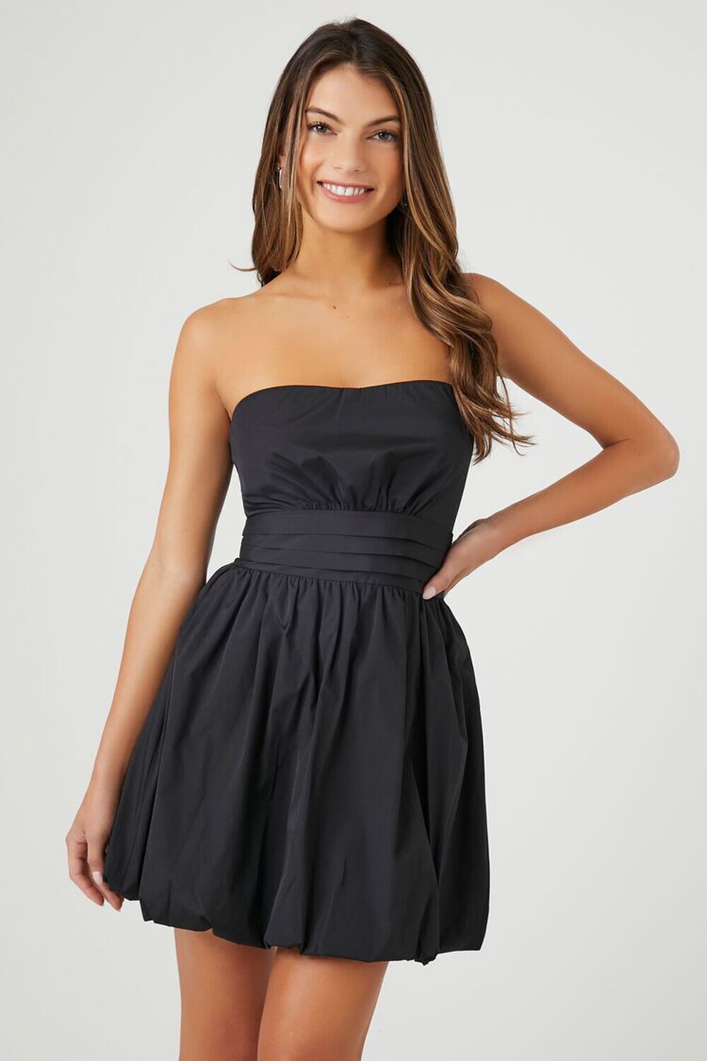

Мини-платье без бретелек Forever 21, черный