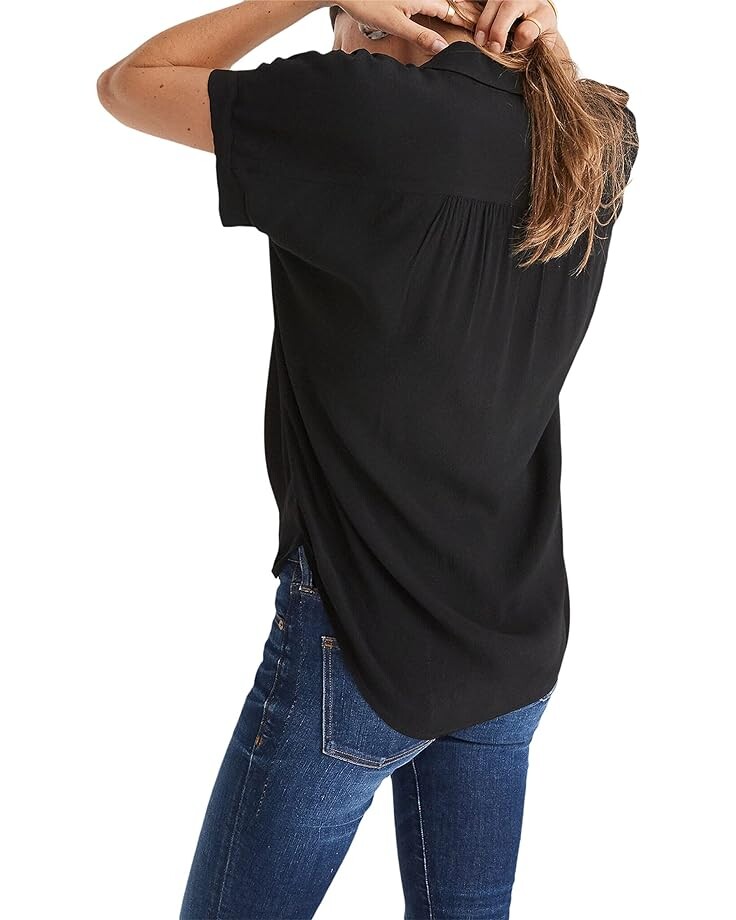 

Рубашка Madewell Central Drapey Shirt, реальный черный