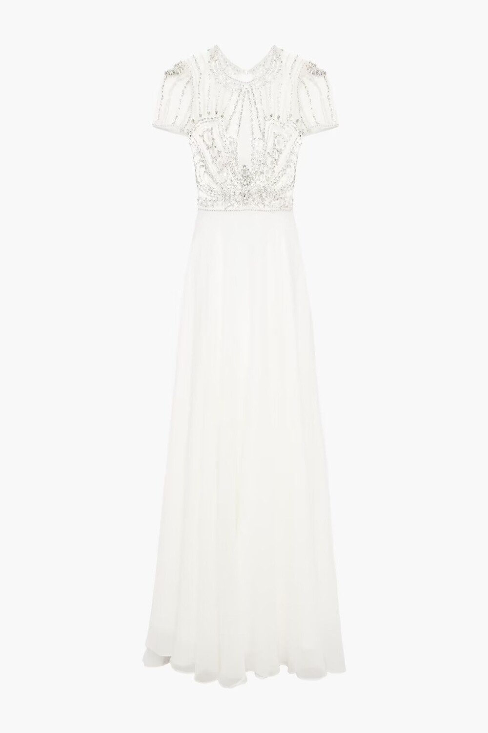 

Шифоновое свадебное платье Amaryllis с тюлевыми вставками Jenny Packham, слоновая кость