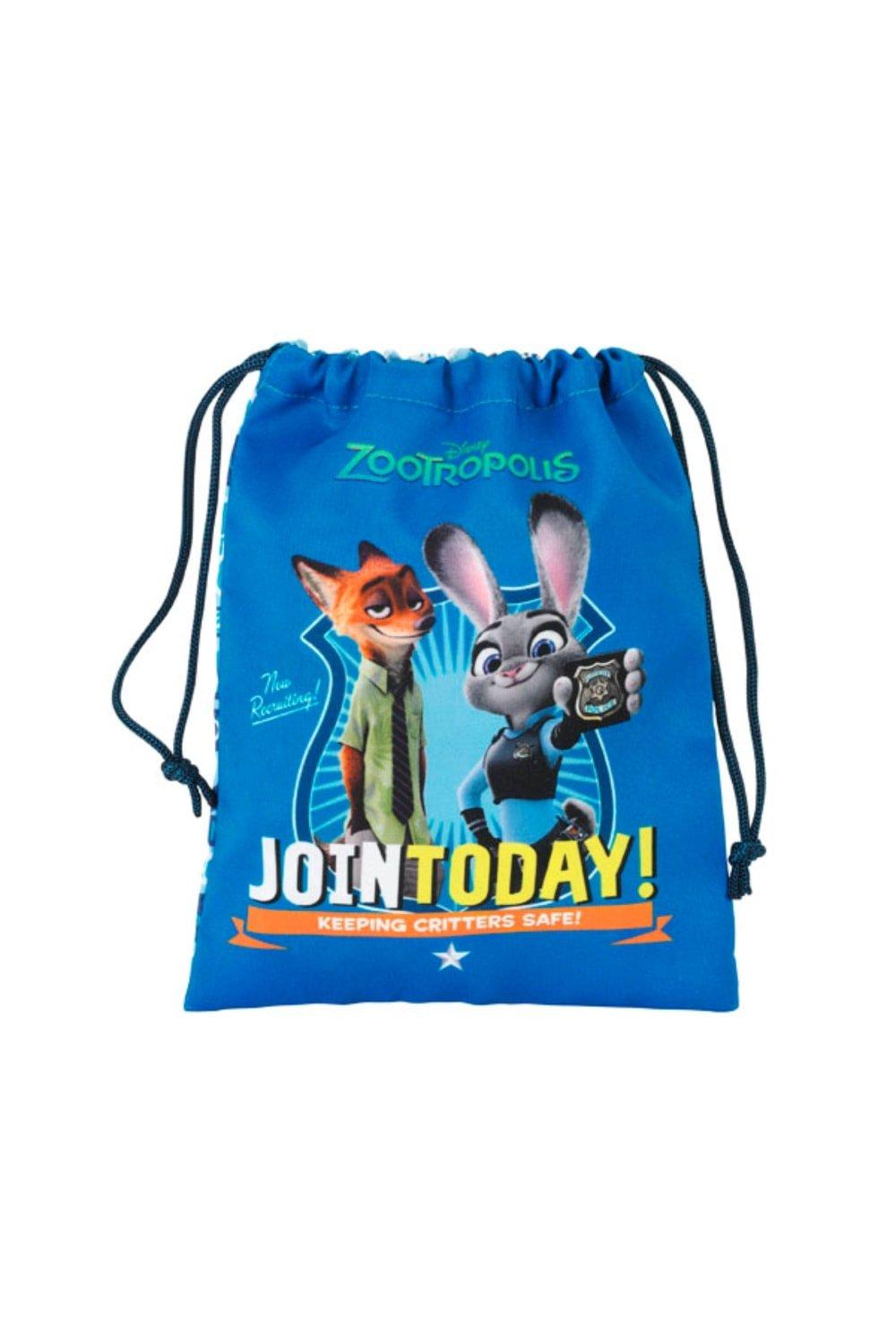 цена Сумка для обеда с персонажем Zootropolis на шнурке Disney, синий