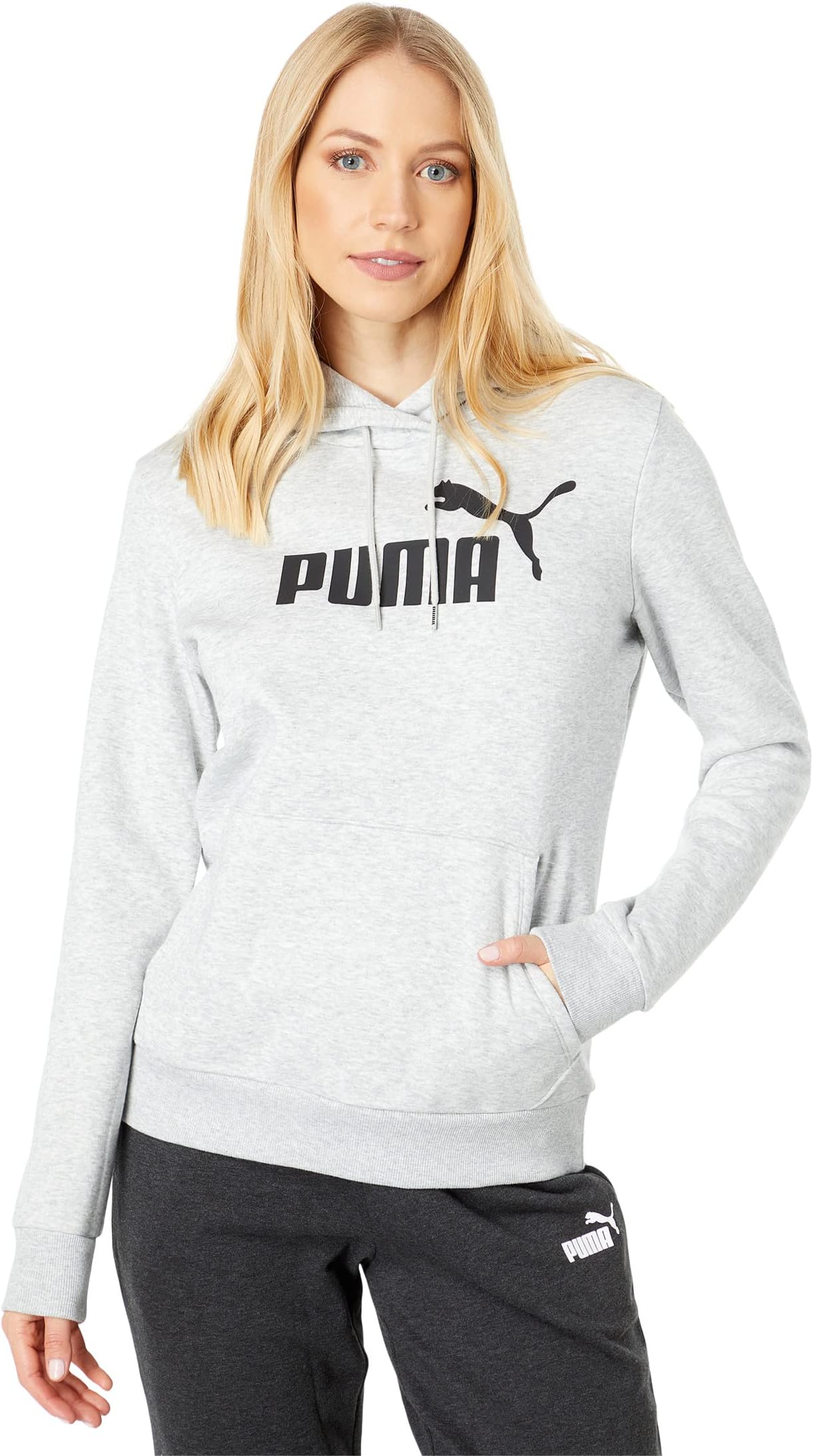 

Флисовая толстовка с логотипом Essentials PUMA, цвет Light Gray Heather