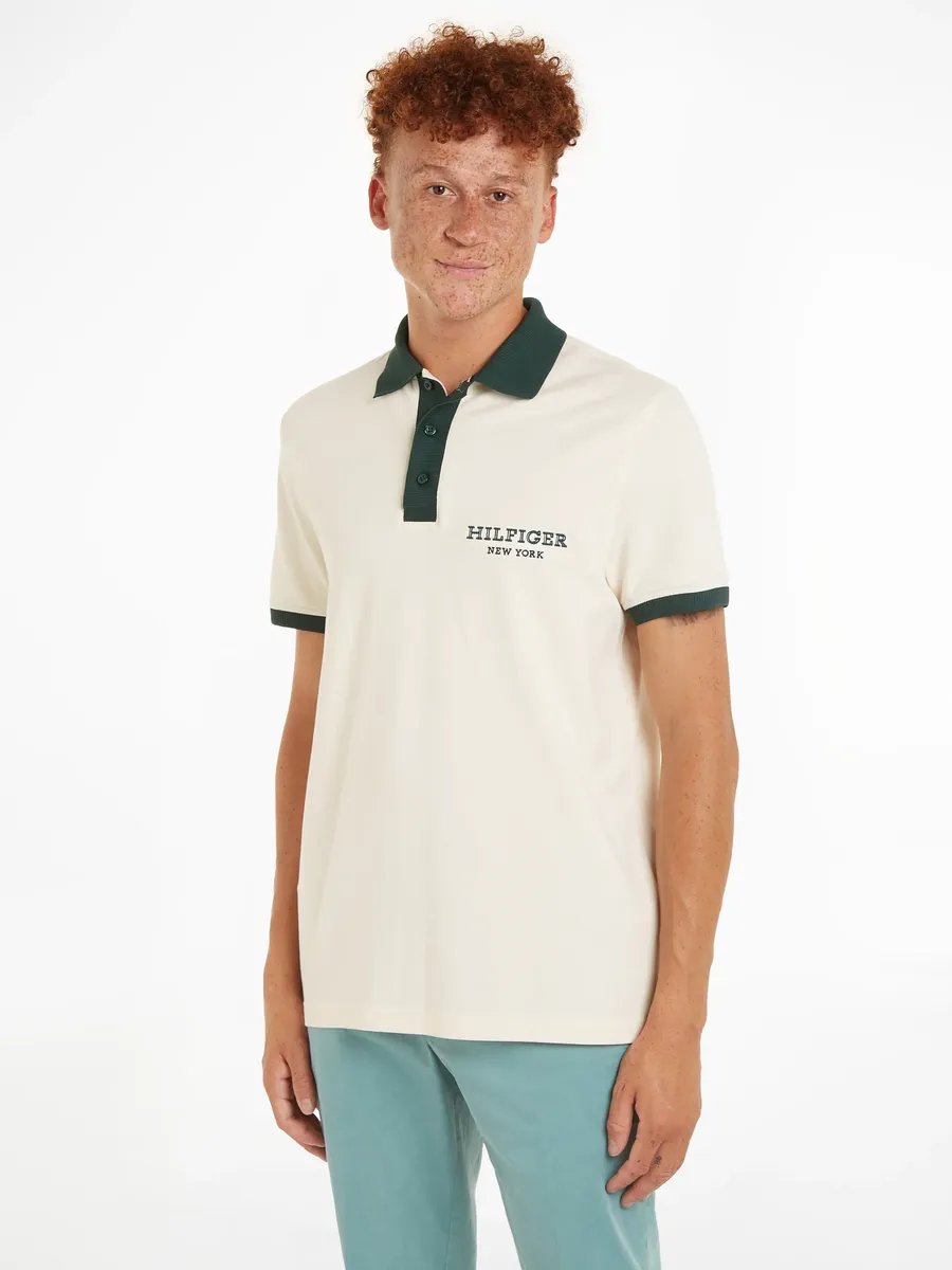 

Рубашка-поло Tommy Hilfiger "MONOTYPE RINGER REG POLO", контрастные детали, цвет Calico