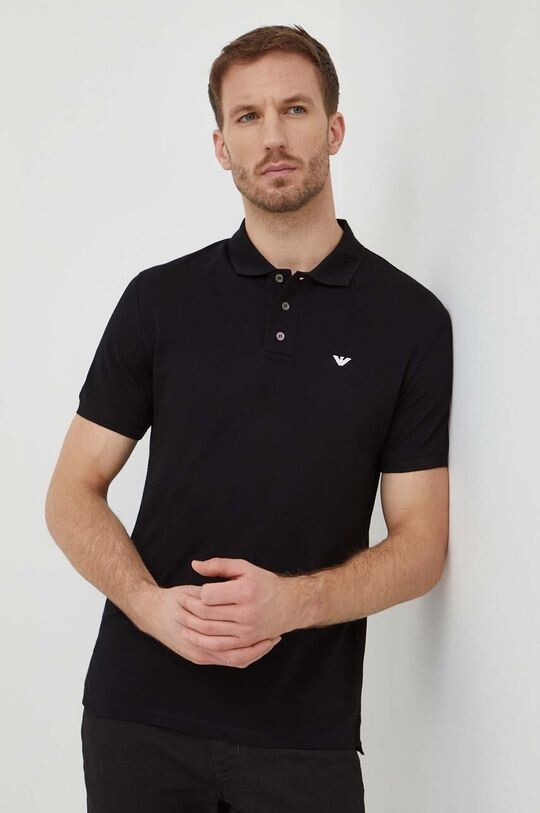 

Хлопковое поло Emporio Armani, черный