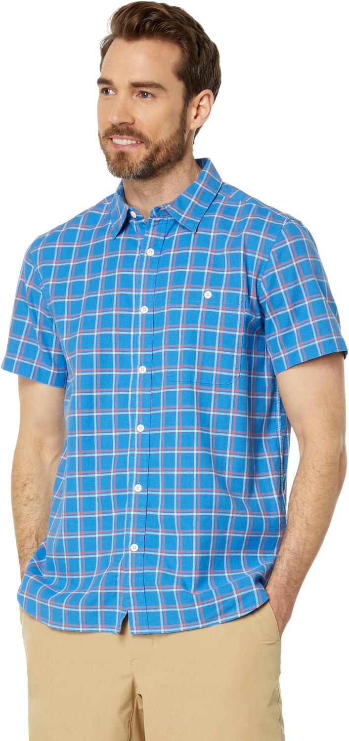 

Рубашка с коротким рукавом Loghill The North Face, цвет Super Sonic Blue TNF Grid Plaid