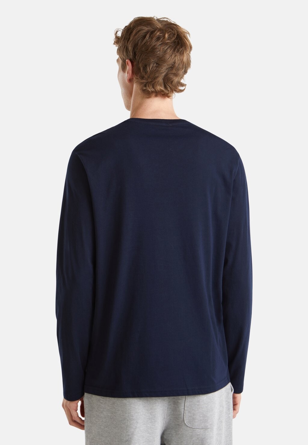 

Топ с длинными рукавами WITH LOGO United Colors of Benetton, синий