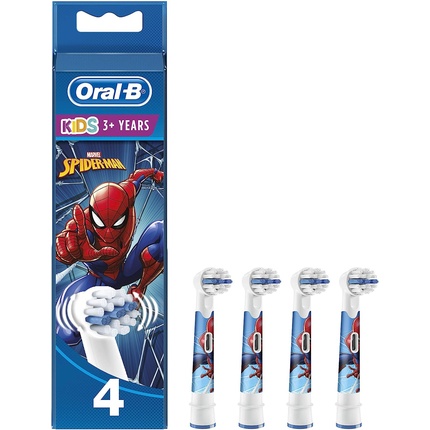 

Сменные насадки для электрической зубной щетки Oral-B Kids Spiderman для детей от 3 лет с очень мягкой щетиной