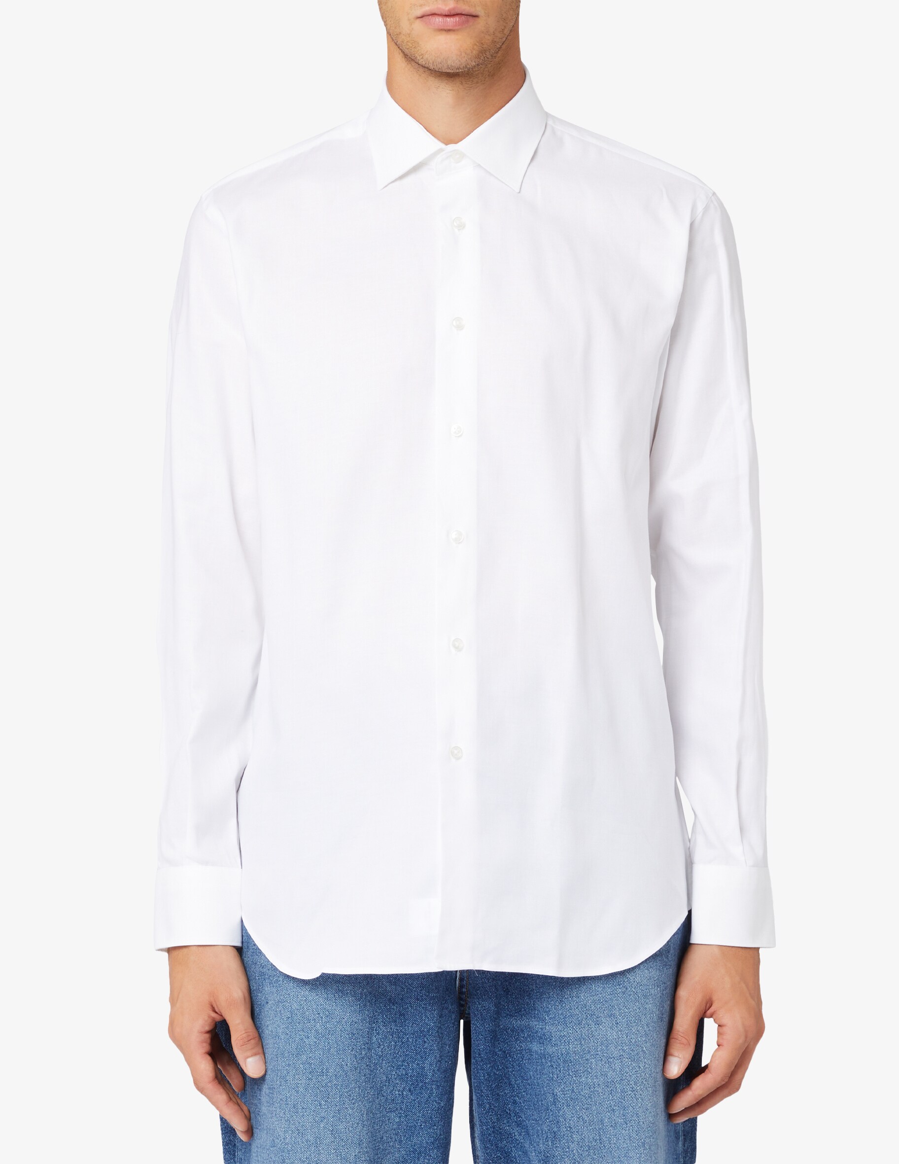 Оксфордская рубашка Regular Class Sartoria Italiana, белый