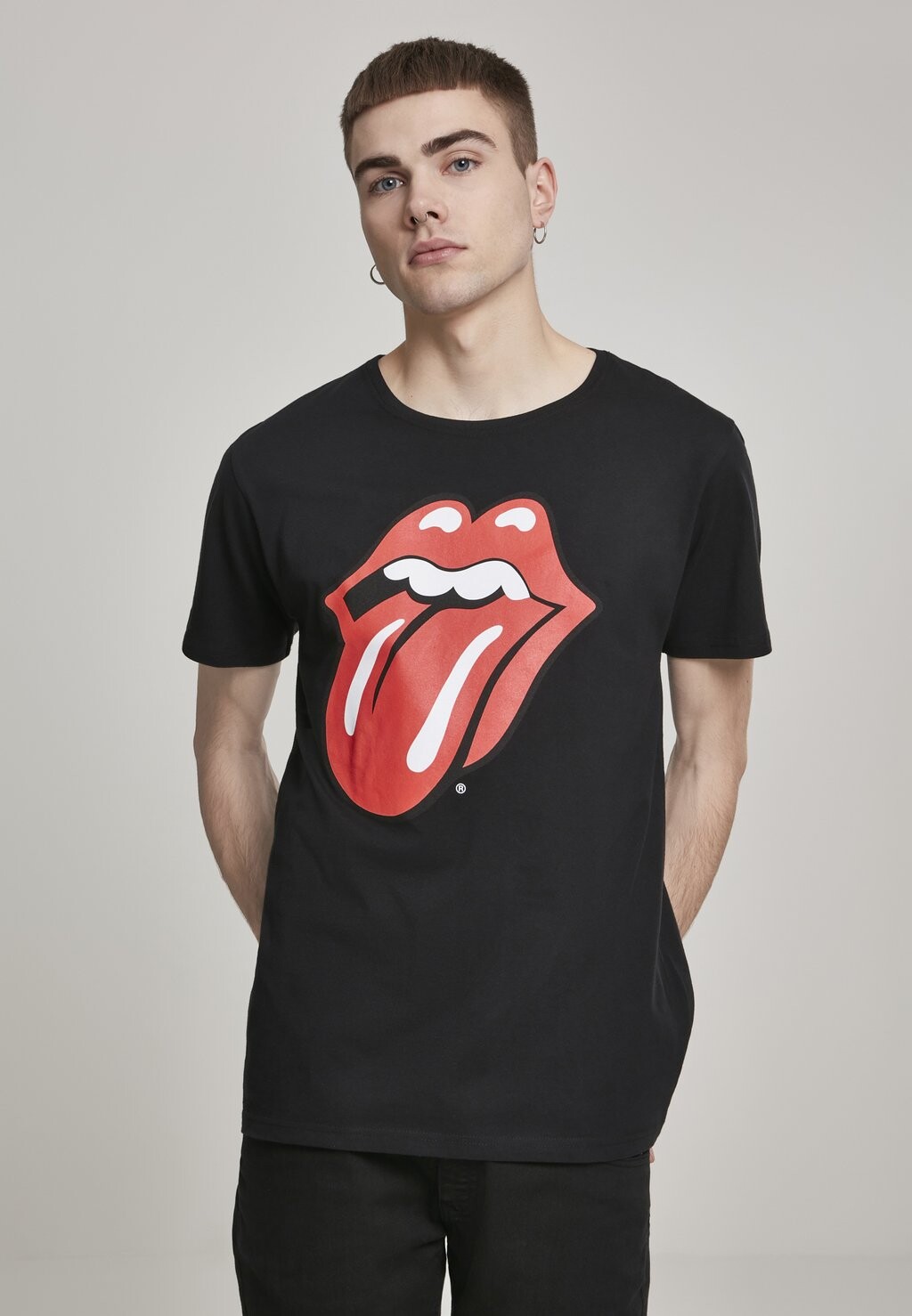 

Футболка с принтом ROLLING STONES TONGU Mister Tee, черный