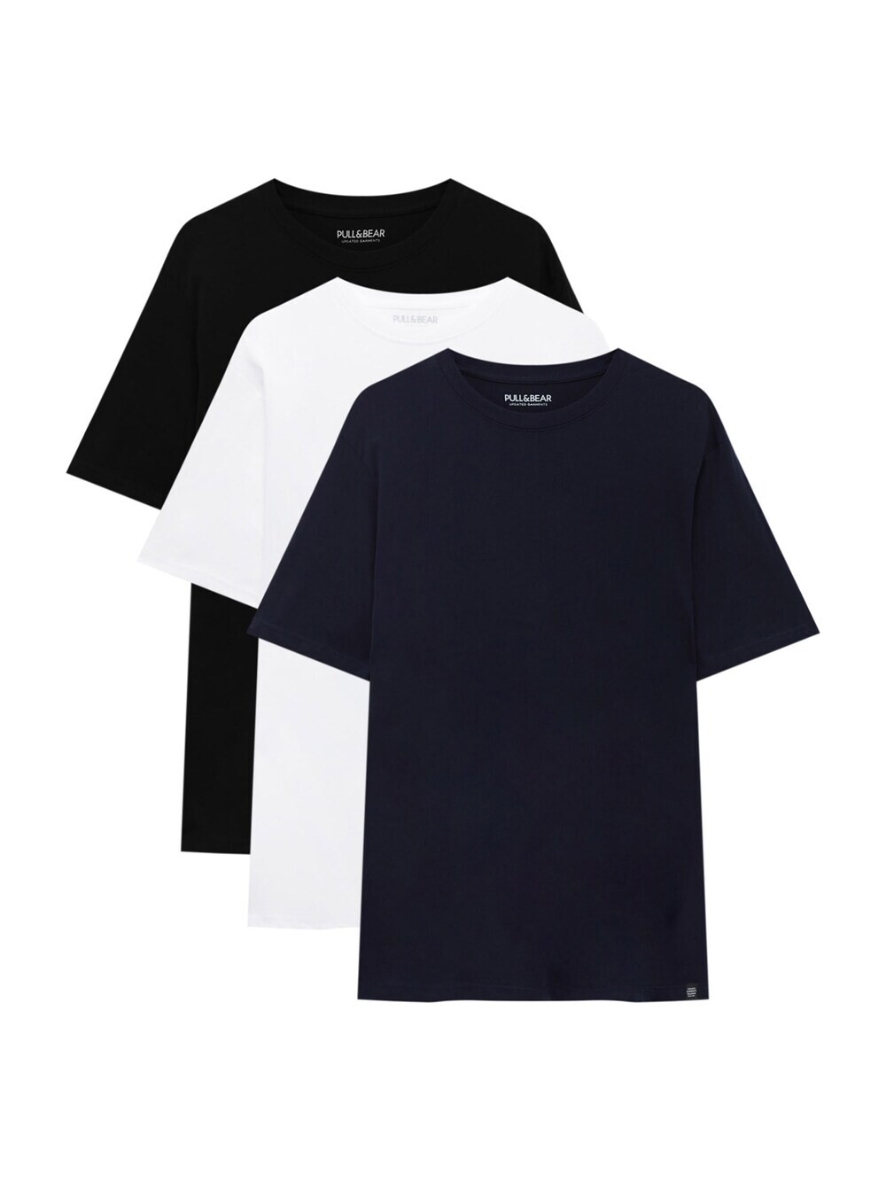 

Футболка Pull&Bear, темно-синий/черный/белый