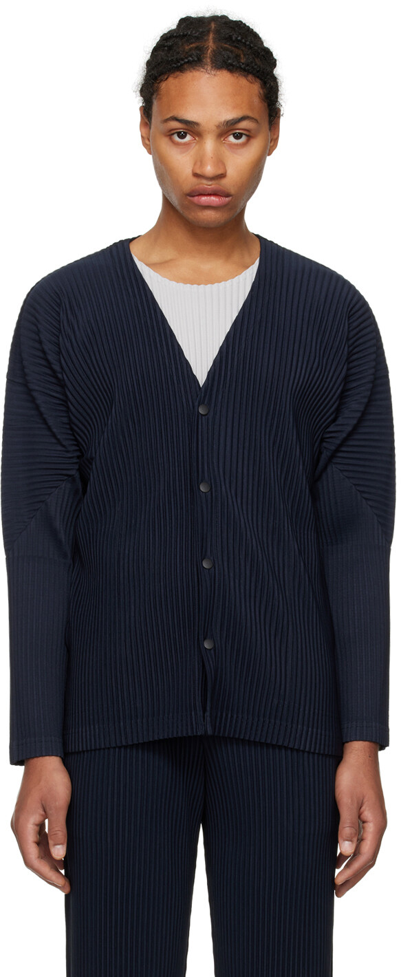 

Темно-синий кардиган Basics HOMME PLISSe ISSEY MIYAKE