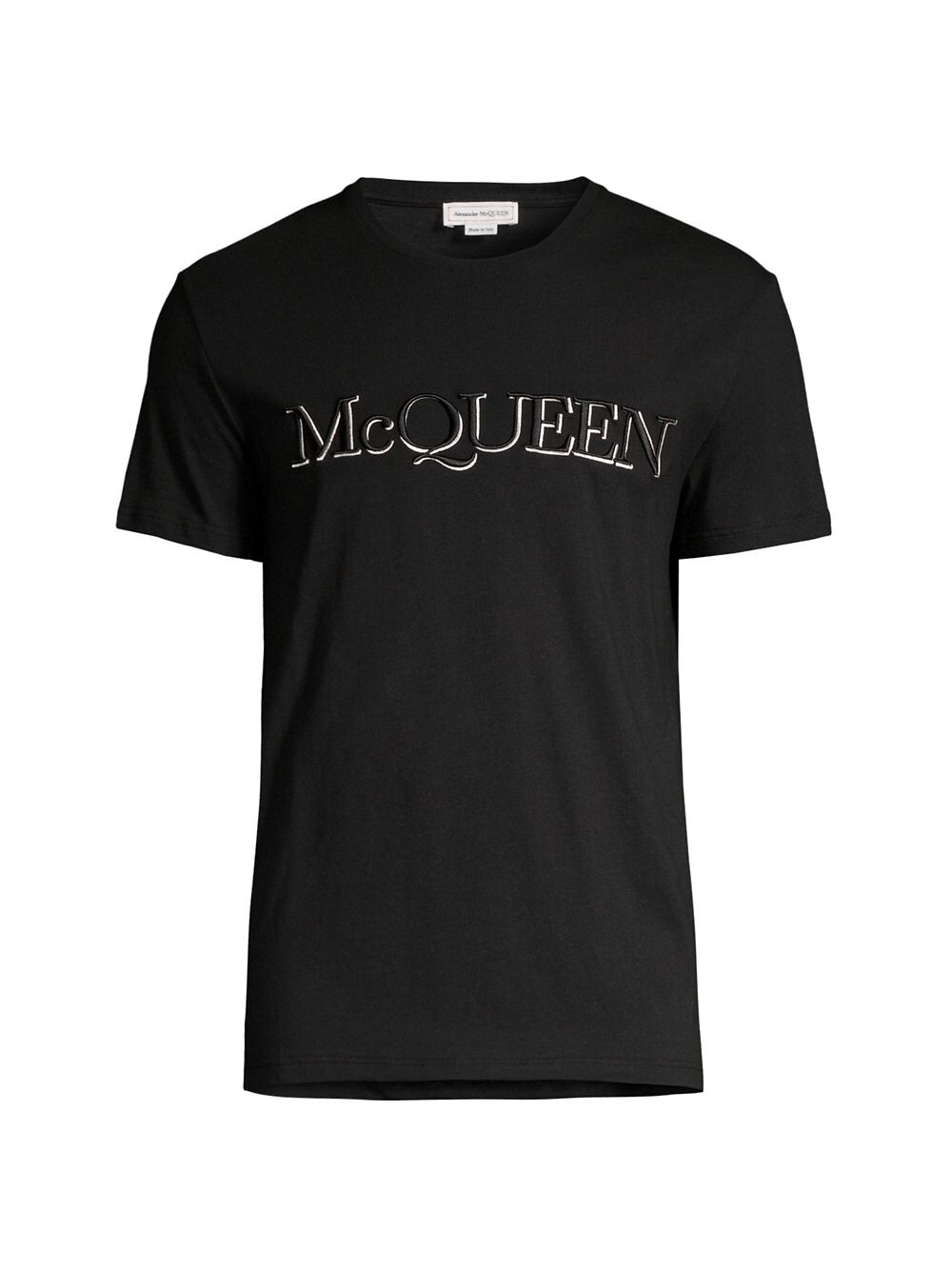 

Футболка с вышитым логотипом Alexander McQueen, черный