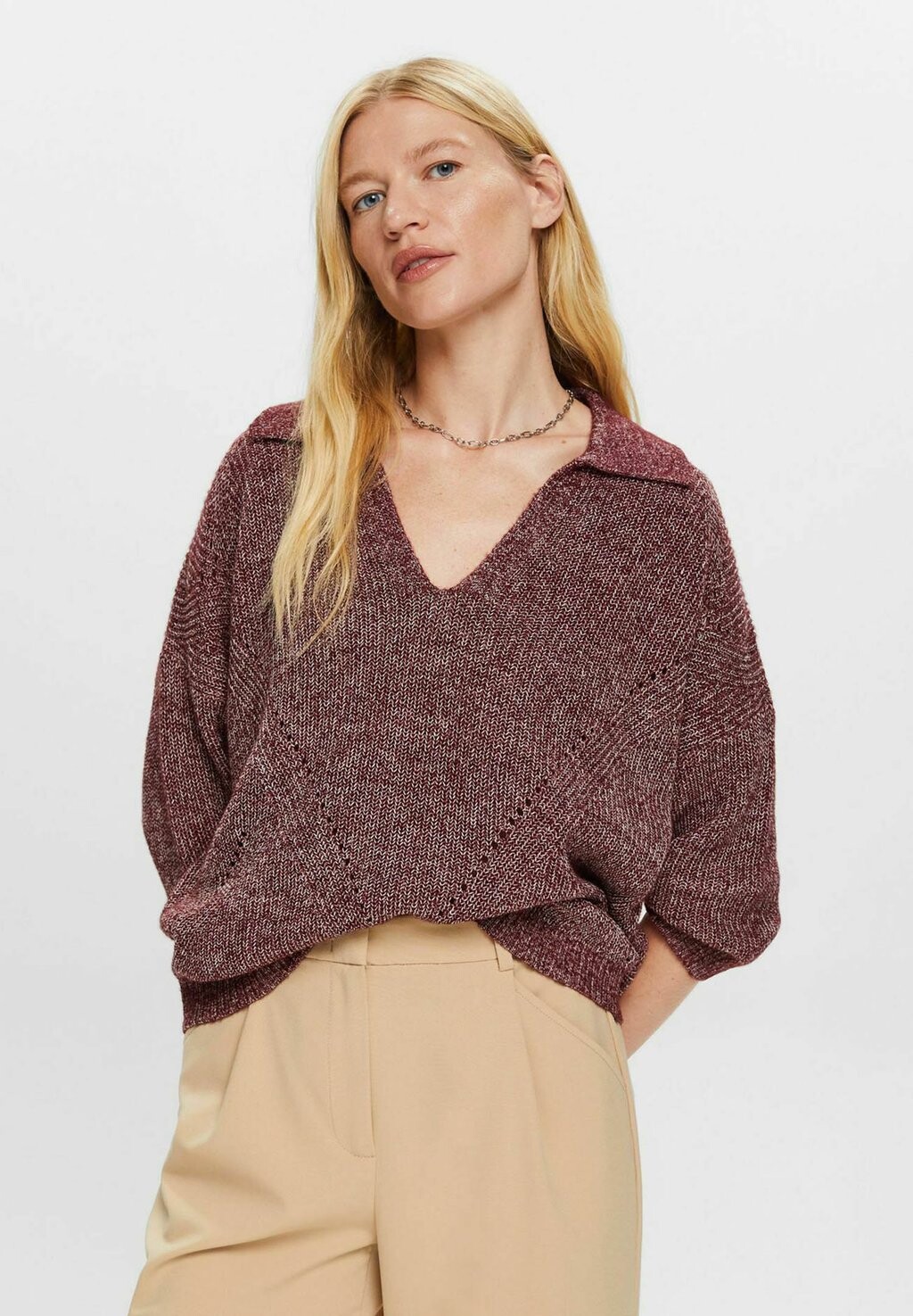 

Джемпер Esprit Caleid Str, цвет баклажан, Фиолетовый;коричневый