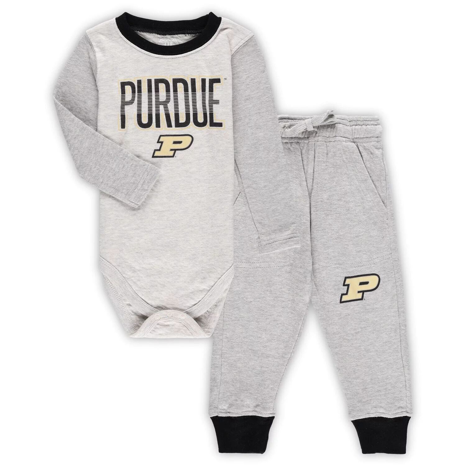 

Набор боди с длинными рукавами и брюк для младенцев Wes & Willy Heather Purdue Boilermakers Jie Jie Grey Purdue Unbranded