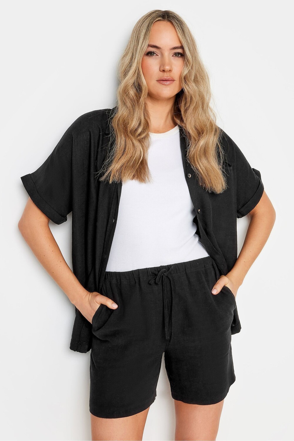 

Шорты из льняной смеси Long Tall Sally, черный